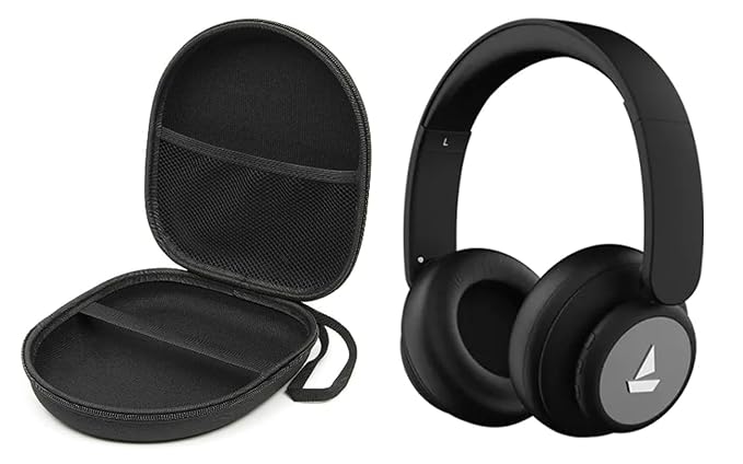 M.G.R.J® Portable Carrying Case Cover Headphones | Hard EVA, Black - Itsmygadgets