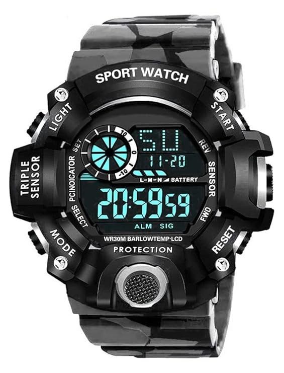 Acnos® Premium Brand - A Digital Watch Shockproof Multi-Functional Automatic 5 Color Army Strap Waterproof Digital Sports Watch for Men's Kids Watch for Boys Watch for Men Pack of 1 - Itsmygadgets