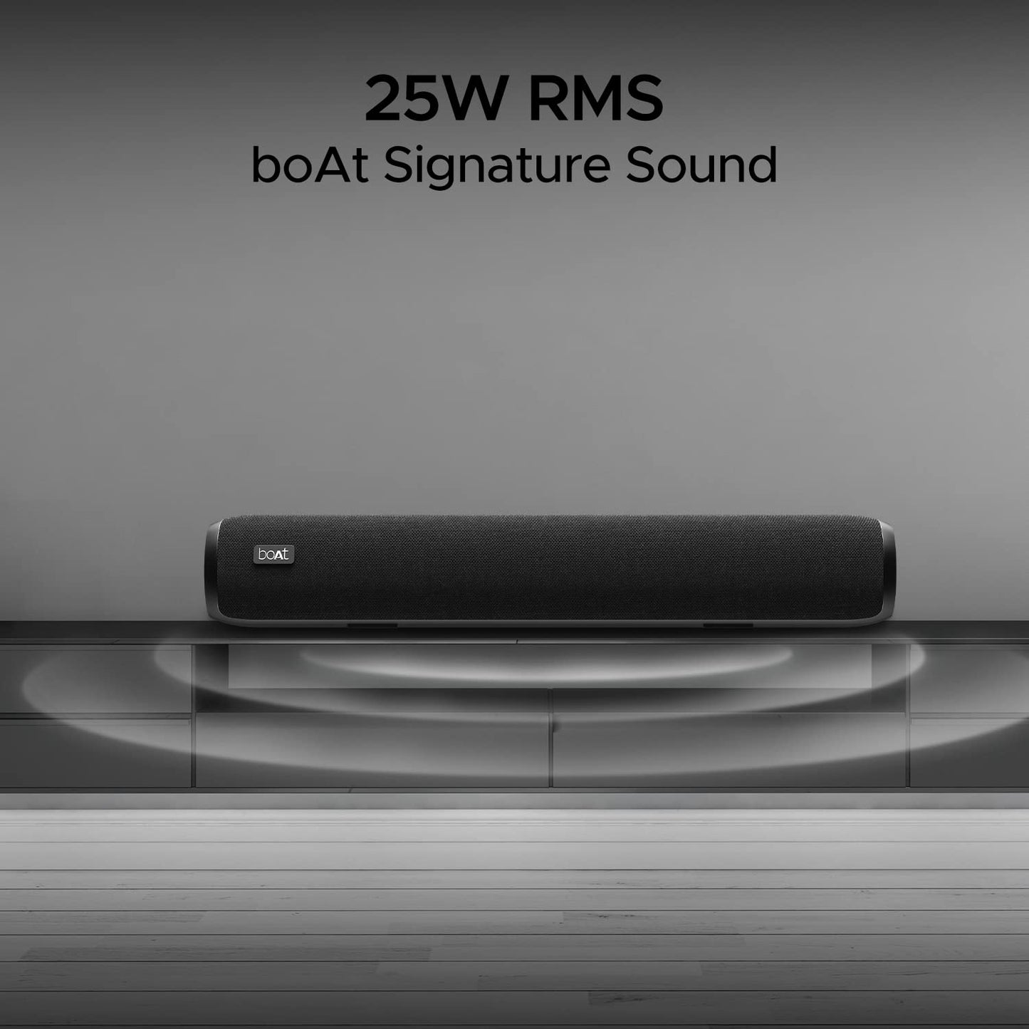 boAt Aavante Bar 610, 25W Signature Sound, 2.0 CH with Dual Passive Radiators, 7 HRS Battery, Sleek Design, Multi Connectivity, Bluetooth Sound Bar, Soundbar Speaker (Charcoal Black) - Itsmygadgets