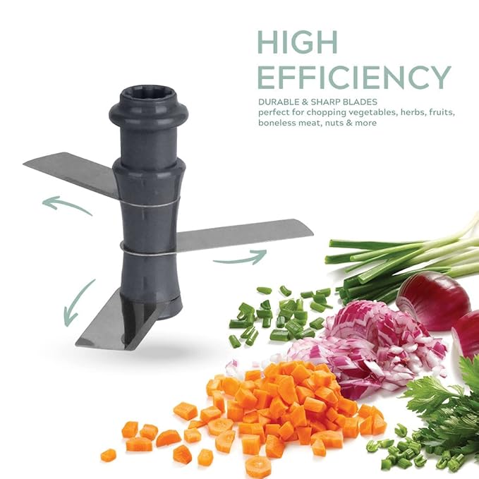 XML 900ml Manual Food Chopper – Steel Blade Vegetable Cutter - Itsmygadgets