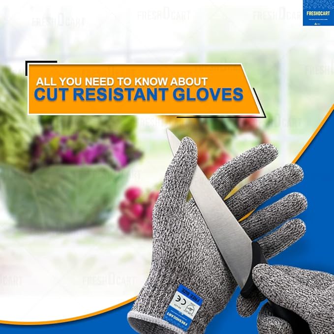Karomouj Cut Resistant Gloves – Anti-Cut Protective Hand Gloves - Itsmygadgets