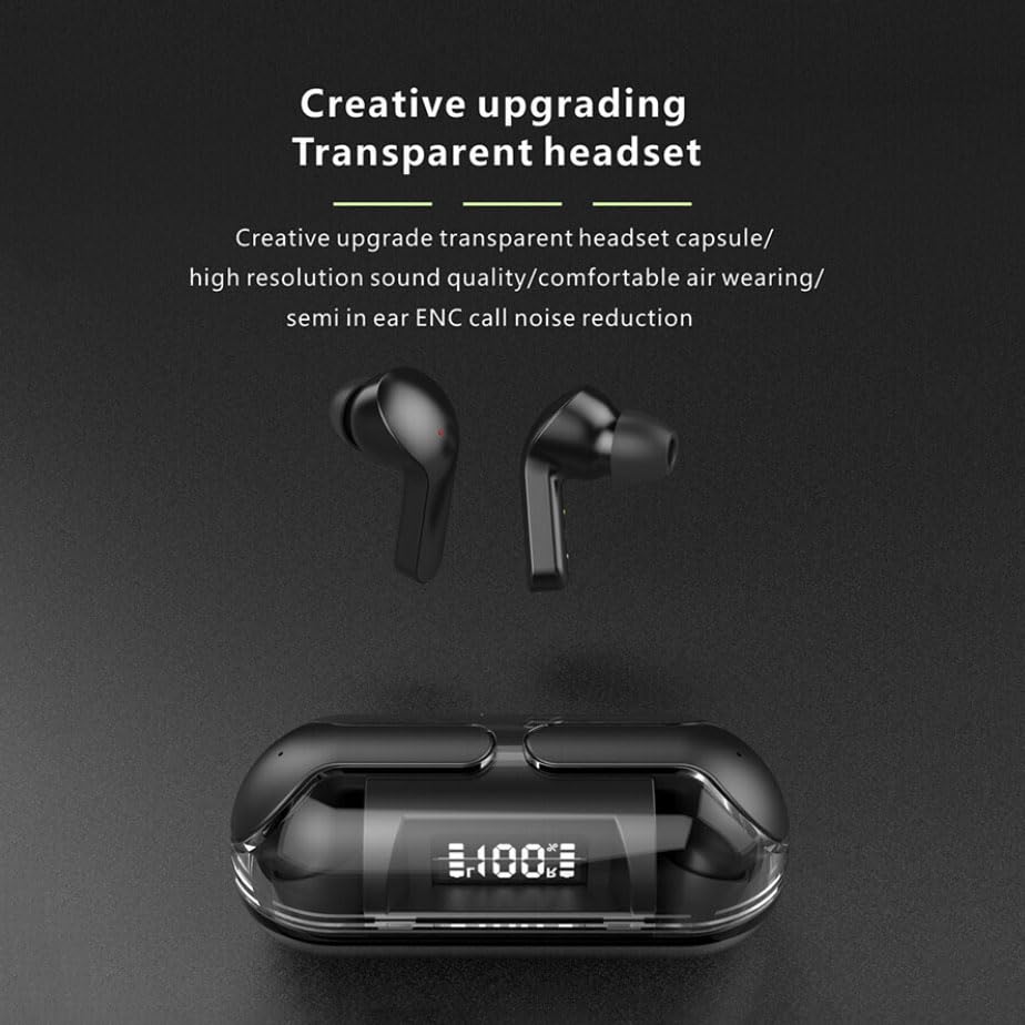 Eagle Eye Bluetooth Air Buds with Noise Cancelling | Wireless TWS Earbuds with Charging, Touch Control, and HD Sound | Sweatproof Design for Calls, Workouts & Travel (Pink) - Itsmygadgets