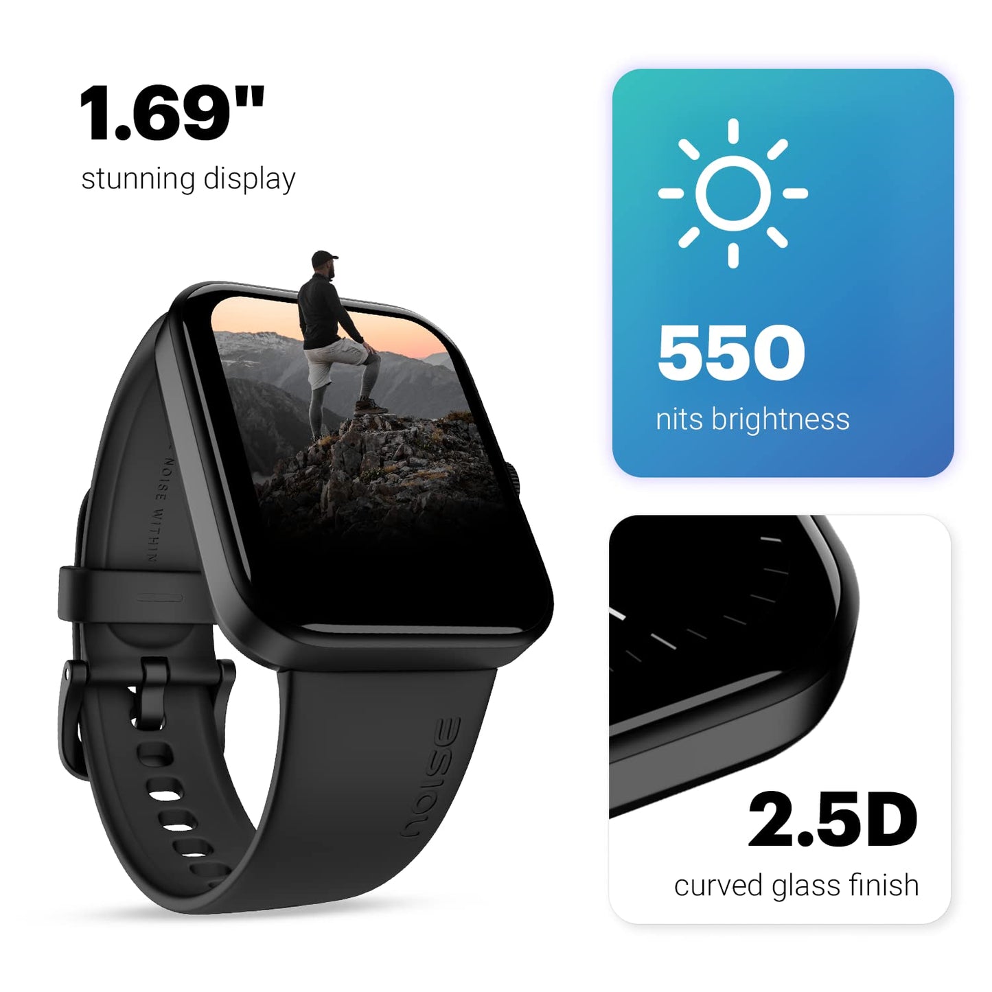 Noise Pulse Go Buzz Smart Watch with Advanced Bluetooth Calling, 1.69" TFT Display, SpO2, 100 Sports Mode with Auto Detection, Upto 7 Days Battery (2 Days with Heavy Calling) - Rose Pink - Itsmygadgets