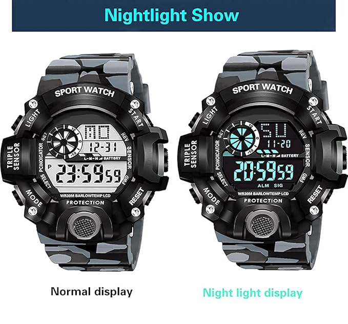 Acnos® Premium Brand - A Digital Watch Shockproof Multi-Functional Automatic 5 Color Army Strap Waterproof Digital Sports Watch for Men's Kids Watch for Boys Watch for Men Pack of 1 - Itsmygadgets