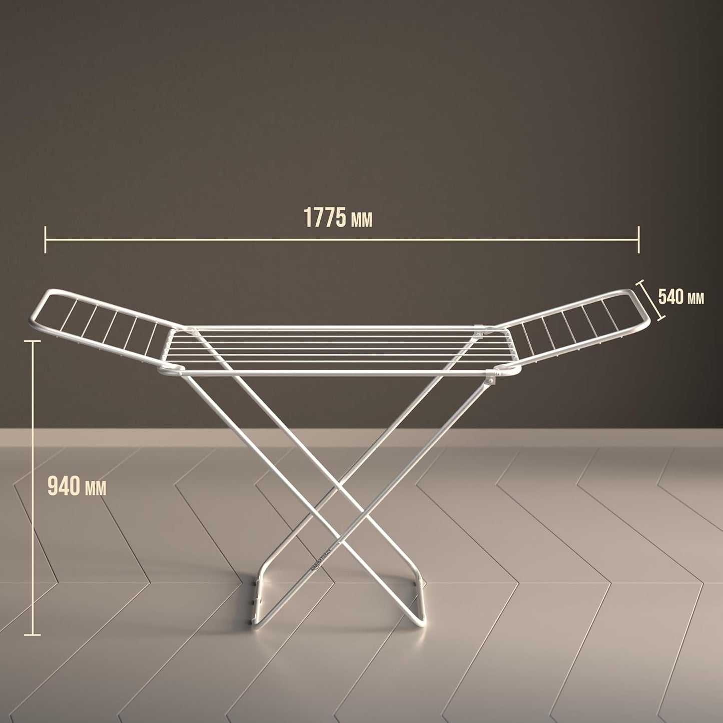 Amazon Basics Premium Cloth Drying Stand - 3 Way Folding, Lightweight, 42 Feet Drying Length - Itsmygadgets