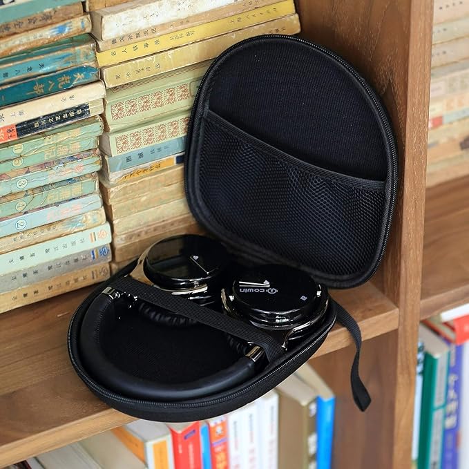 M.G.R.J® Portable Carrying Case Cover Headphones | Hard EVA, Black - Itsmygadgets