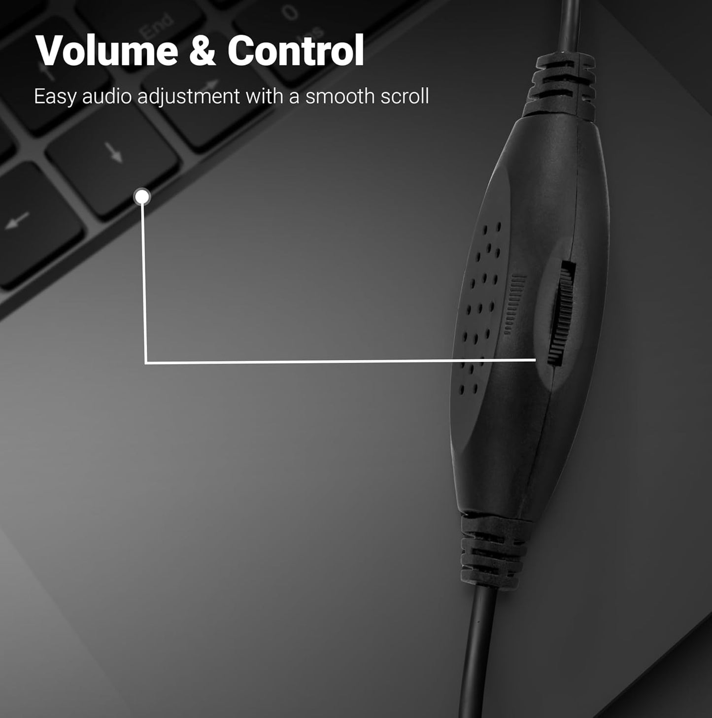ZEBRONICS Fame, 2.0 USB Computer Speakers, 5 Watts, USB Powered, AUX, Volume Control Pod for PC, Laptops, Desktop - Itsmygadgets