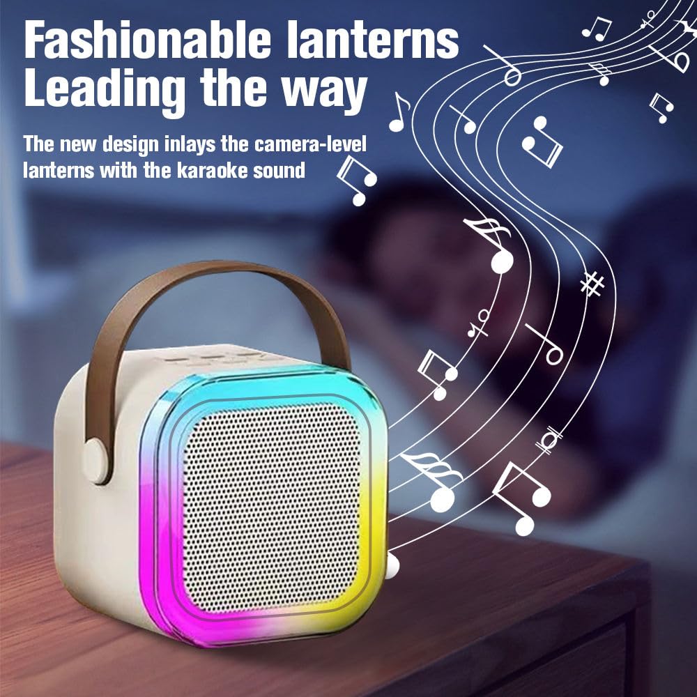 TechPride Portable USB Microphone and Bluetooth Speaker Kit Wireless Speaker with Handle, LED RGB Lights & Streaming Mic - Itsmygadgets
