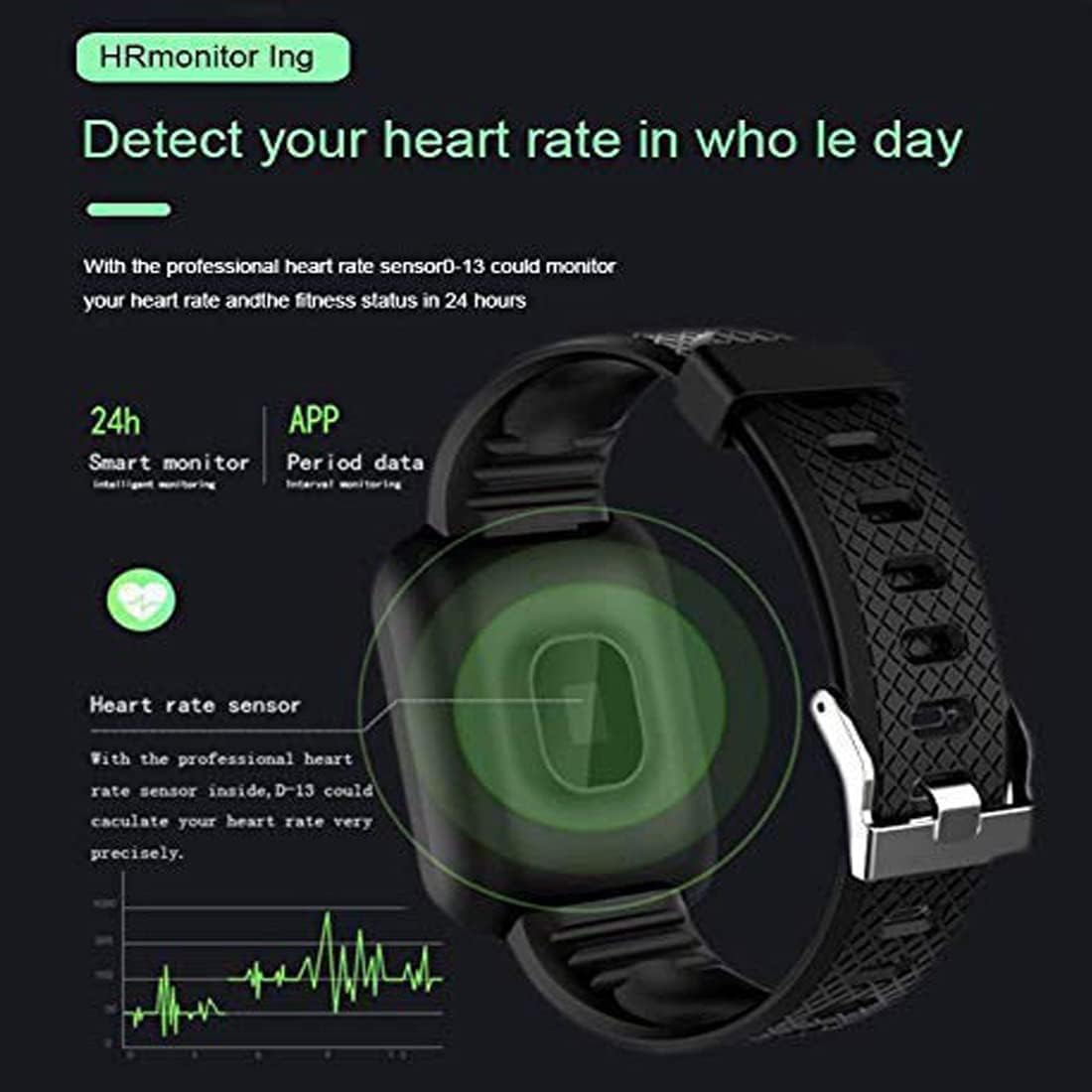 M I D116 Fitness Band Smart Watch for Men, Women, Boys, Girls, Kids – Single Touch Interface, Water Resistant, Workout Modes, Quick Charge Sports Smartwatch – Black - Itsmygadgets