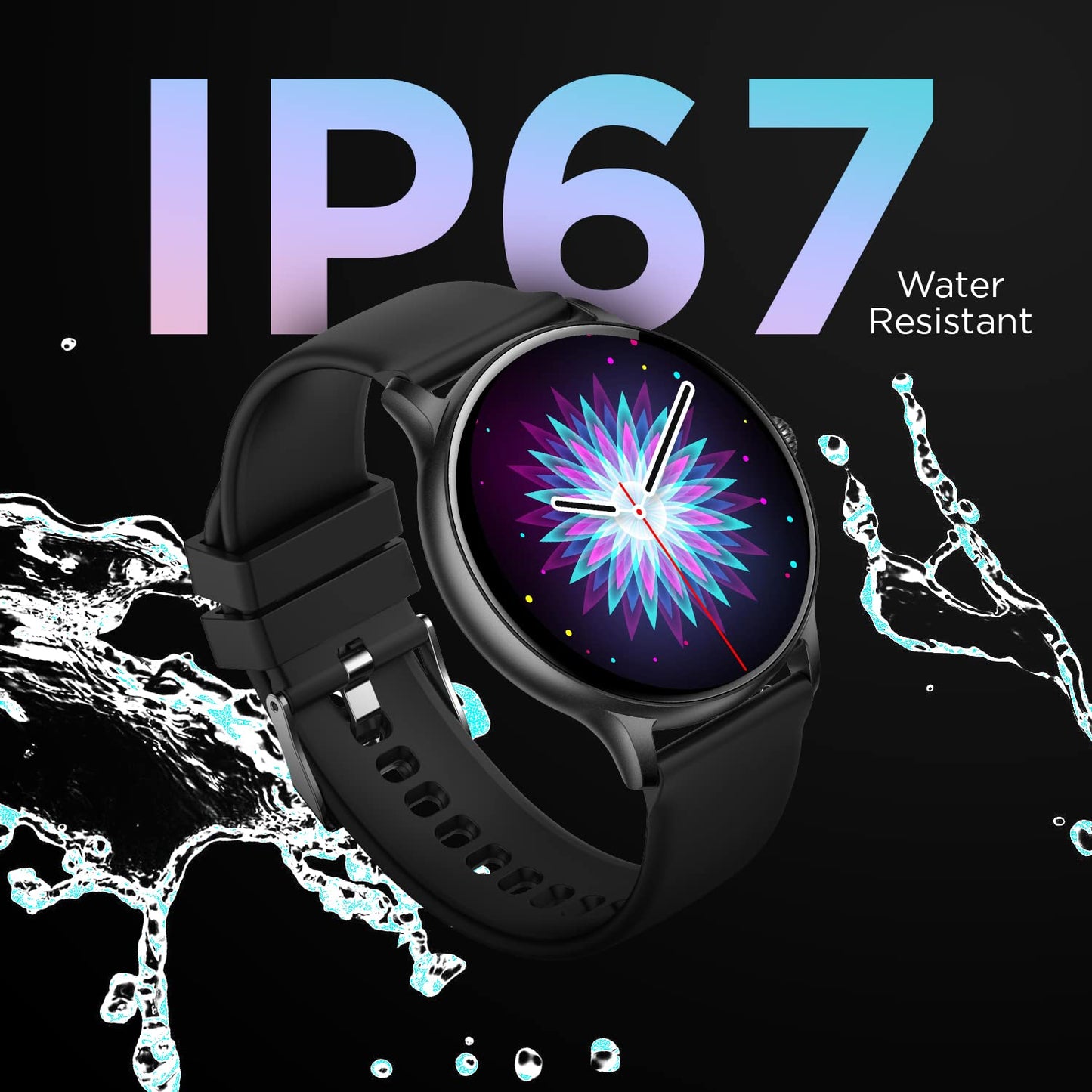 Fire-Boltt Phoenix Smart Watch with Bluetooth Calling 1.38,120+ Sports Modes, 240 * 240 PX High Res with SpO2, Heart Rate Monitoring & IP67 Rating (Black) - Itsmygadgets