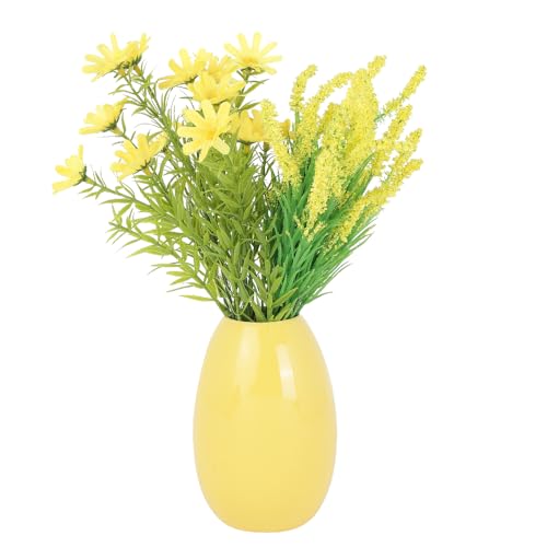 10club Ceramic Oval Vase | Flower Vase for Home Decor | Ceramic Vase | Blue - Itsmygadgets
