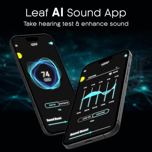 Leaf Buds X121 True Wireless Earbuds AI Sound App, 30H Playtime, Quad Mic with ENC, 50ms Low Latency, Fast Charging(10min=200min), 10mm Driver, IPX5, Bluetooth v5.4 TWS (Carbon Black) - Itsmygadgets