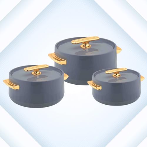 WARMEO Pearl Round Shape Inner Steel Casserole| BPA Free|Advanced P.U. Insulation - Itsmygadgets