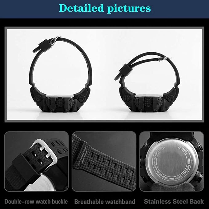 Acnos® Premium Brand - A Digital Watch Shockproof Multi-Functional Automatic 5 Color Army Strap Waterproof Digital Sports Watch for Men's Kids Watch for Boys Watch for Men Pack of 1 - Itsmygadgets