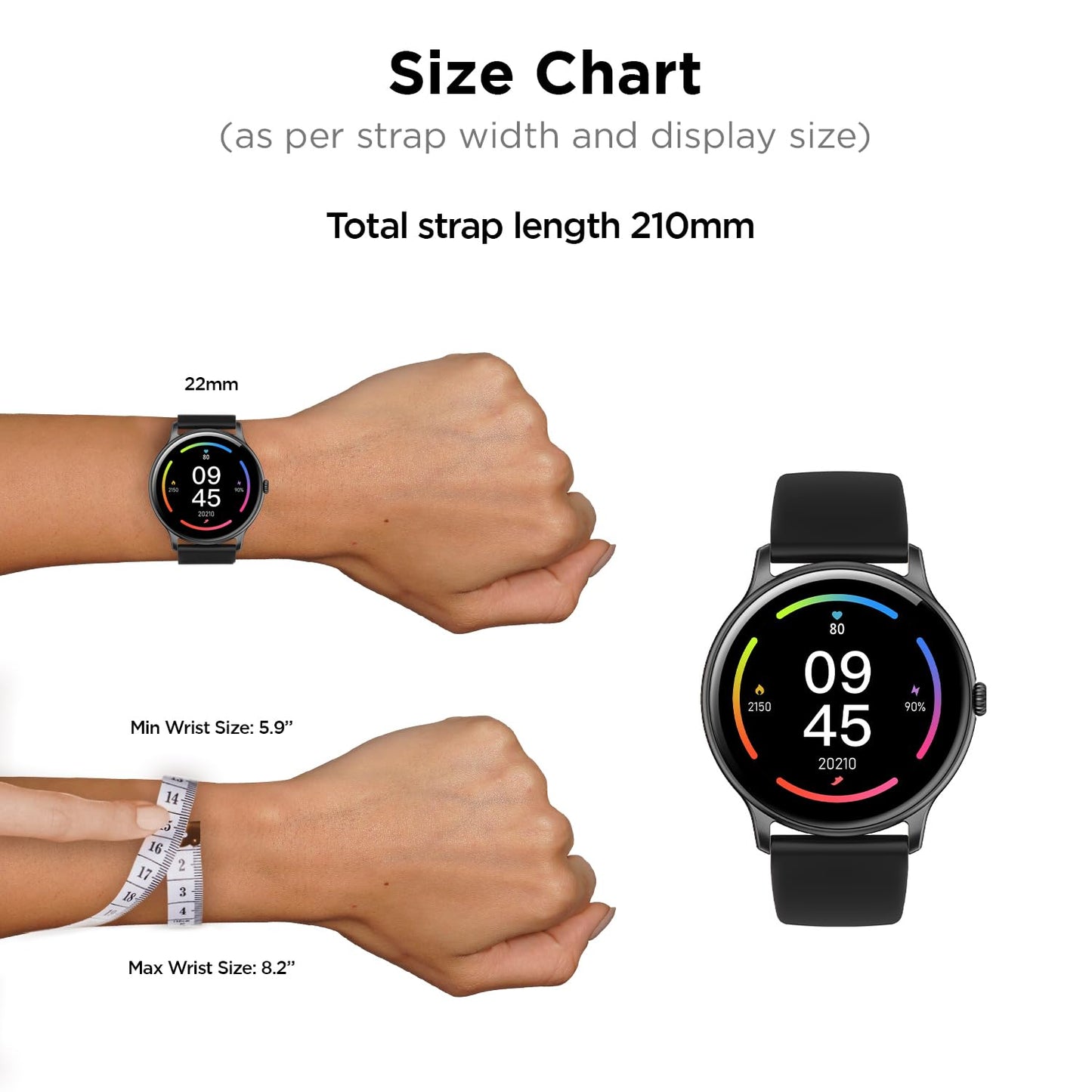 Fire-Boltt Phoenix Smart Watch with Bluetooth Calling 1.38,120+ Sports Modes, 240 * 240 PX High Res with SpO2, Heart Rate Monitoring & IP67 Rating (Black) - Itsmygadgets