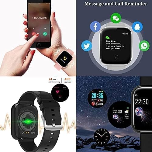 M I D116 Fitness Band Smart Watch for Men, Women, Boys, Girls, Kids – Single Touch Interface, Water Resistant, Workout Modes, Quick Charge Sports Smartwatch – Black - Itsmygadgets