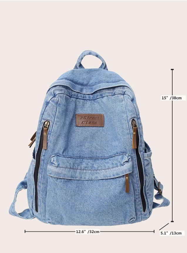 ZAINTO Denim Backpacks for men and women Stylish Outdoor Travel bag - Itsmygadgets