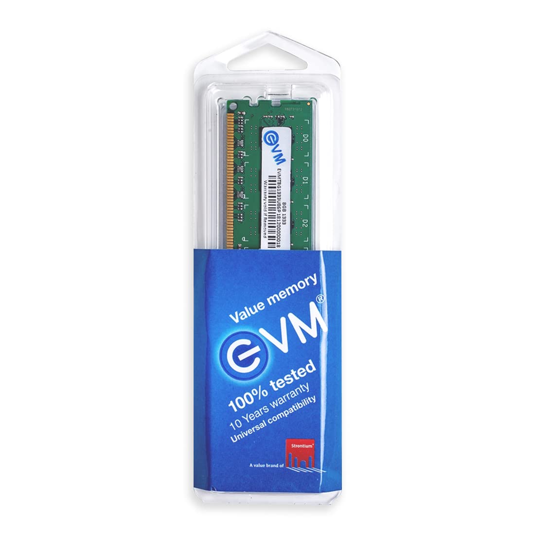 EVM 8GB DDR3 Desktop RAM 1333MHz Long-DIMM Memory - Boost Computer Speed and Performance with Low Latency and Durable Design - 10-Year Warranty (EVMT8G1333U86P) - Itsmygadgets