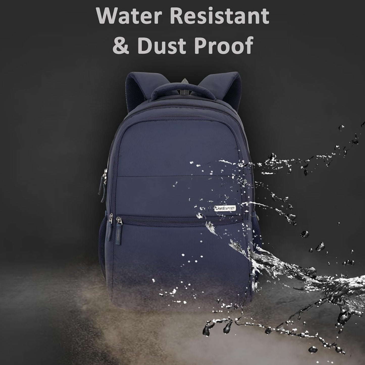 Lavie Sport 47cm Osprey 28 litres Laptop Backpack for Men & Women | Business Laptop Bag | Upto 15.6" Notebook/MacBook Compatible (Navy) - Itsmygadgets