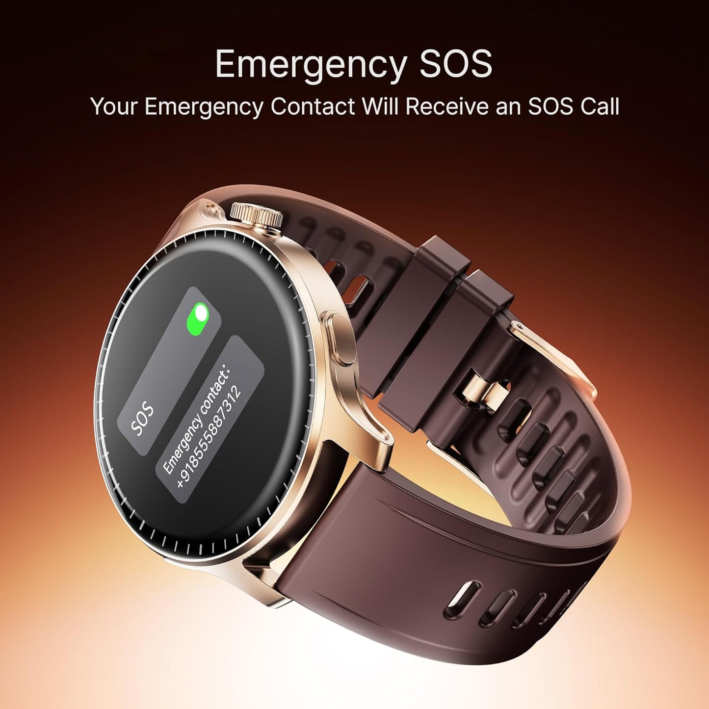boAt New Launch Ultima Prime Smartwatch with 1.43" AMOLED Display, Personalized Fitness Nudges, Functional Crown,100+ Sports Modes, Watch Face Studio (Royal Berry), Brown - Itsmygadgets