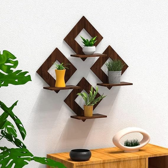 Placid & Co. Wooden Wall Shelf – Floating Display Rack for Home Décor - Itsmygadgets