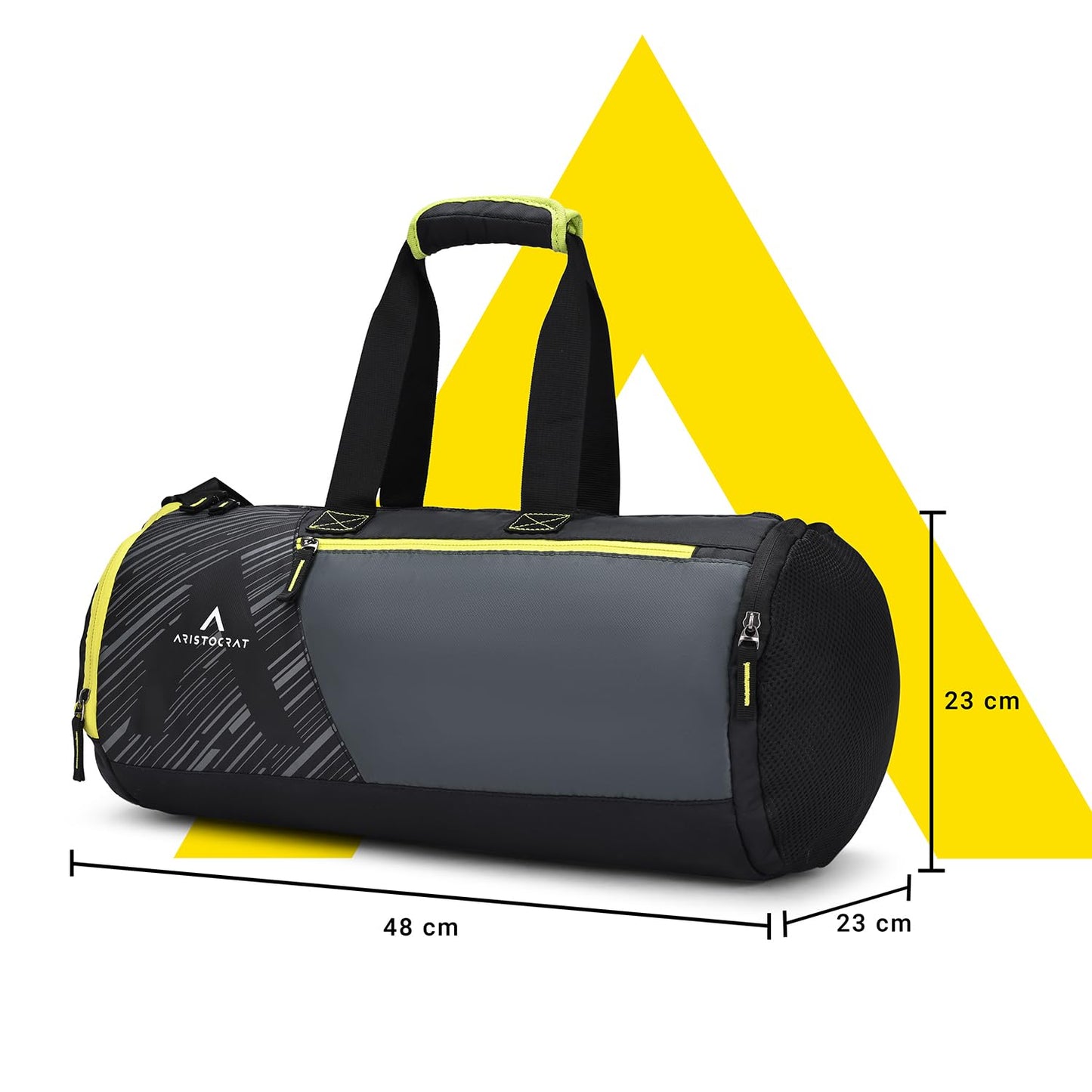 Aristrocrat Beast Polyester 48cm Gym Duffle Bag for Men and Women with Multiple Pockets and Separate Shoe Compartment for Travel, Sports and Workouts - Itsmygadgets