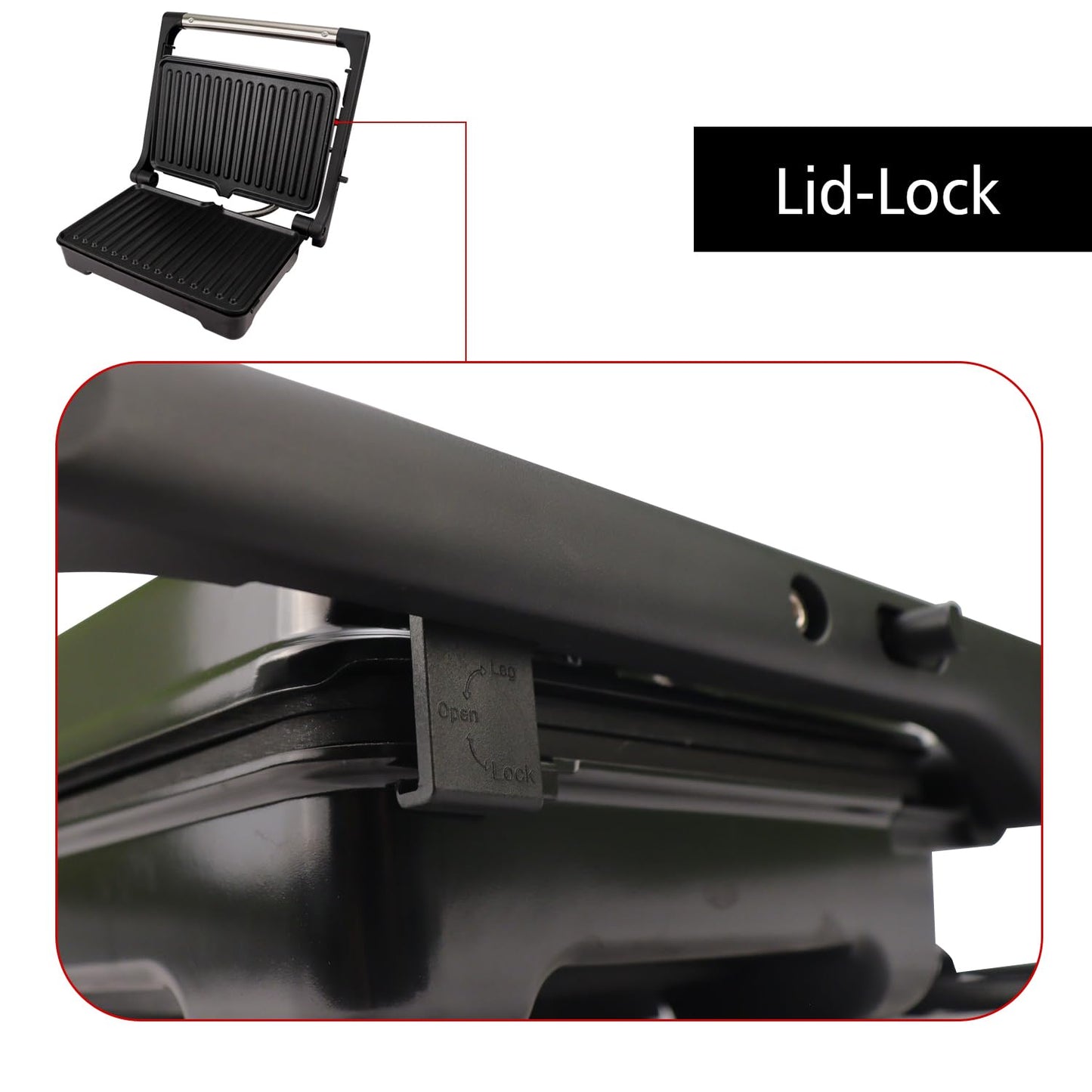 iBELL SM1700G Sandwich Maker with Floating Hinges, 1700Watt, 180 Degree Openable Plates - Itsmygadgets