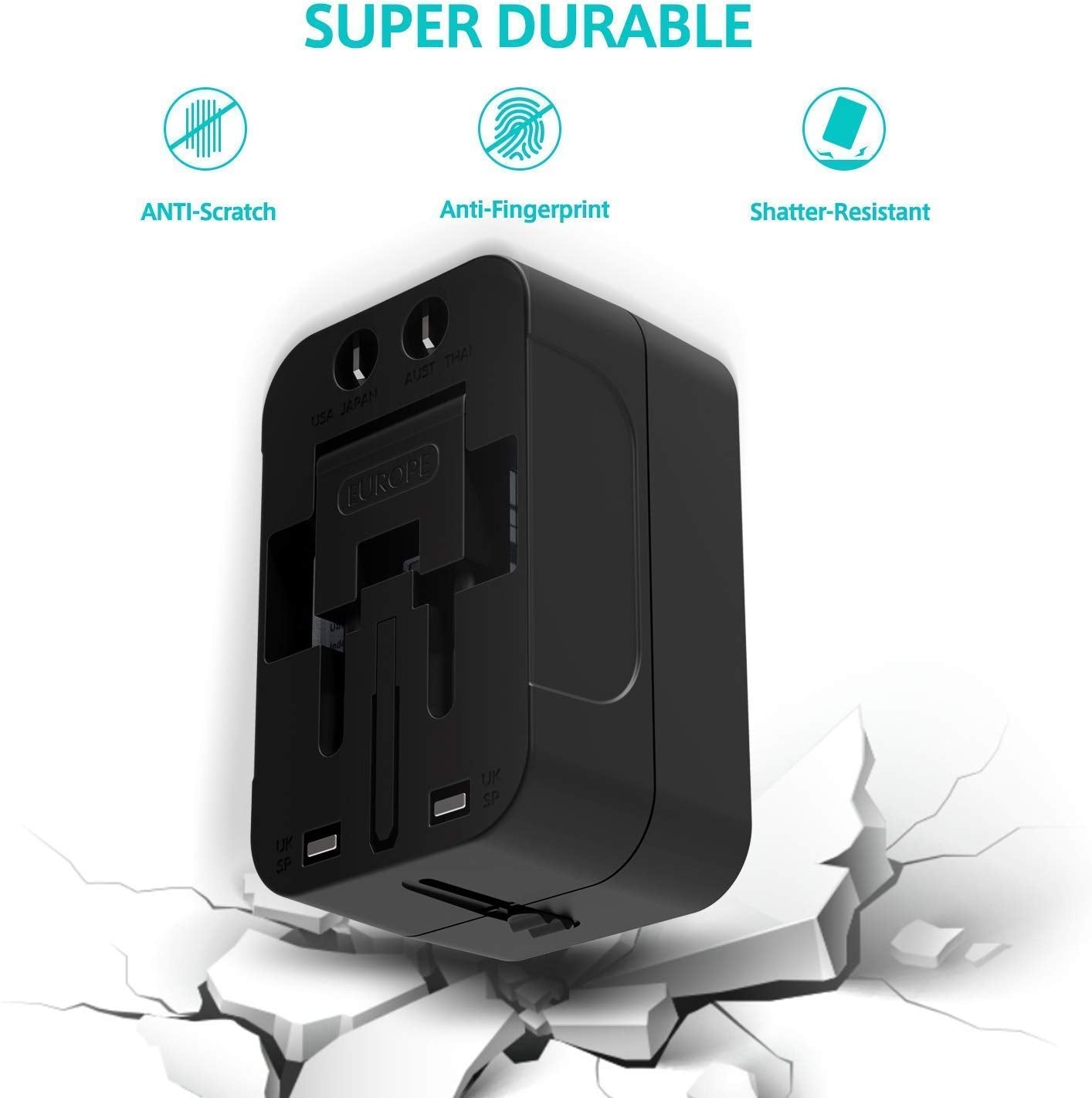 RTS Universal Travel Adapter, International All in One Worldwide Travel Adapter - Itsmygadgets