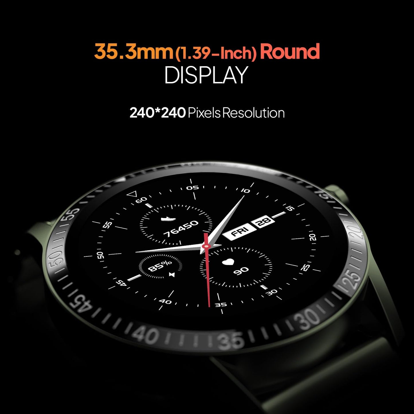 Fire-Boltt Talk Bluetooth Calling Smartwatch, 1.39" TFT Display with Dual Button, Hands On Voice Assistance, 120 Sports Modes, in Built Mic & Speaker (Talk, Green Wave) - Itsmygadgets