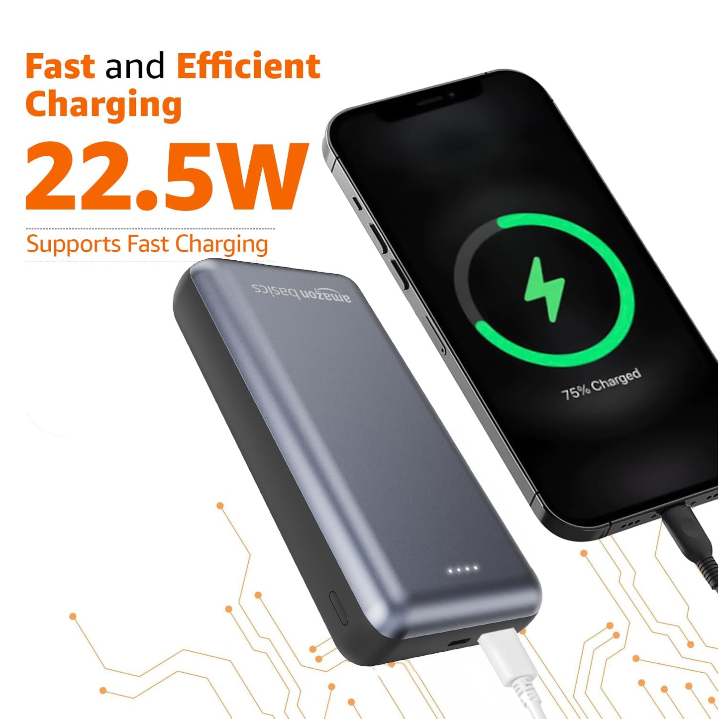 Amazon Basics 10000mAh 20W Fast Charging Power Bank and 15W Wireless Output - Itsmygadgets