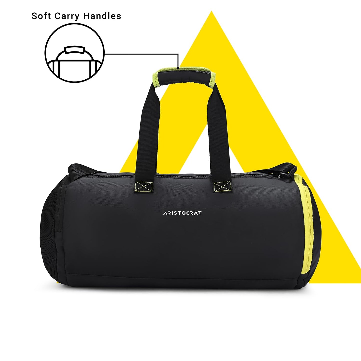 Aristrocrat Beast Polyester 48cm Gym Duffle Bag for Men and Women with Multiple Pockets and Separate Shoe Compartment for Travel, Sports and Workouts - Itsmygadgets