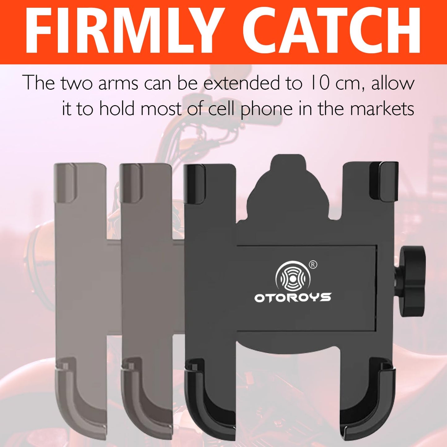 OTOROYS 1 YEAR WARRANTY Universal Bike Mount Holder Metal Body 360 Degree Rotating - Itsmygadgets