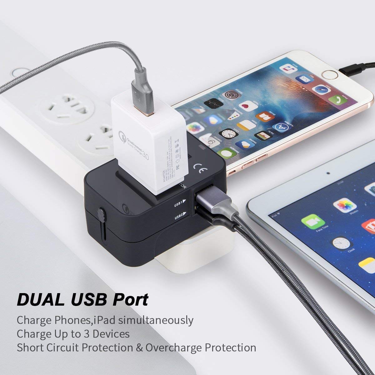 RTS Universal Travel Adapter, International All in One Worldwide Travel Adapter - Itsmygadgets