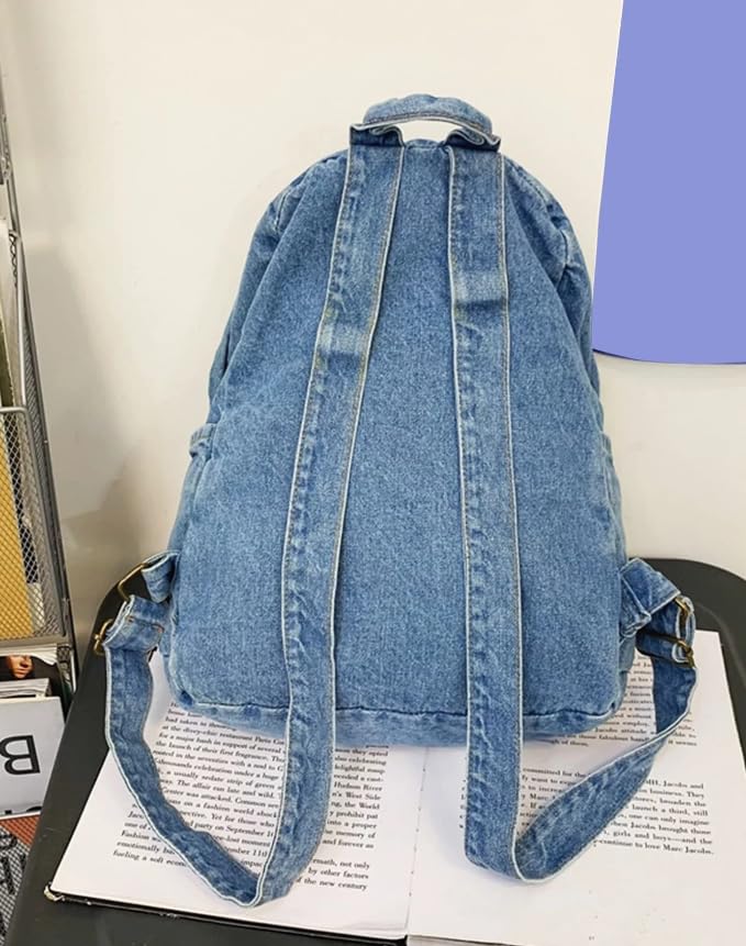 ZAINTO Denim Backpacks for men and women Stylish Outdoor Travel bag - Itsmygadgets