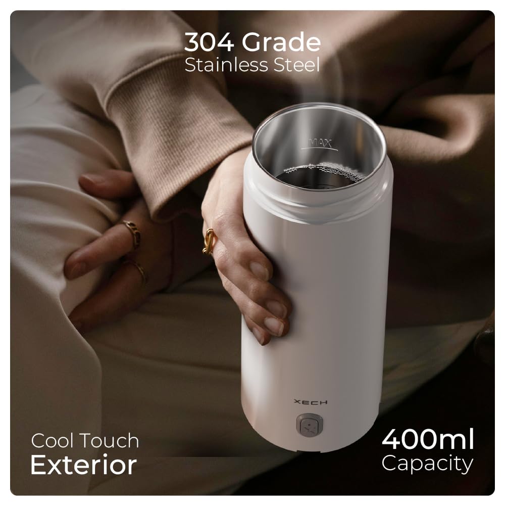 XECH Electric Kettle Small with Temperature Control 400ml Mini Portable Kettles for Boil Hot Water - Itsmygadgets