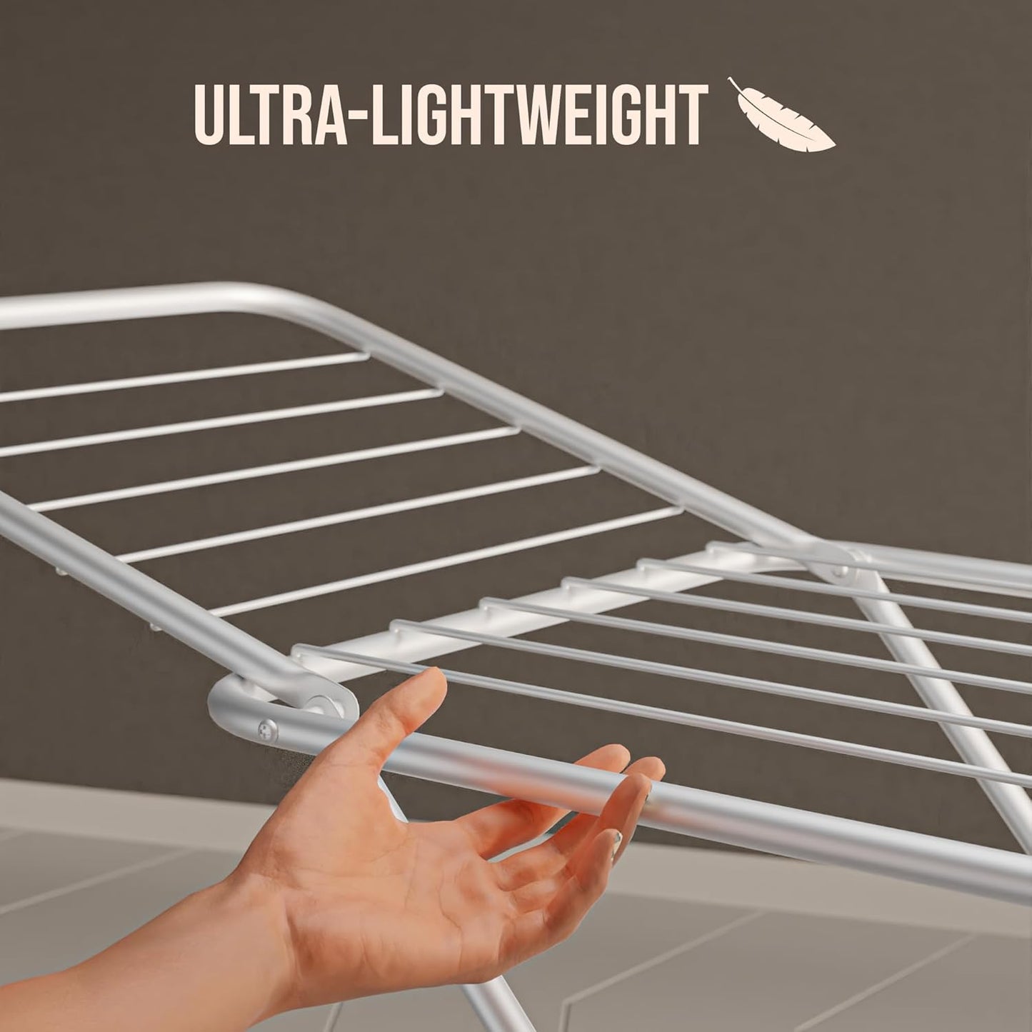 Amazon Basics Premium Cloth Drying Stand - 3 Way Folding, Lightweight, 42 Feet Drying Length - Itsmygadgets