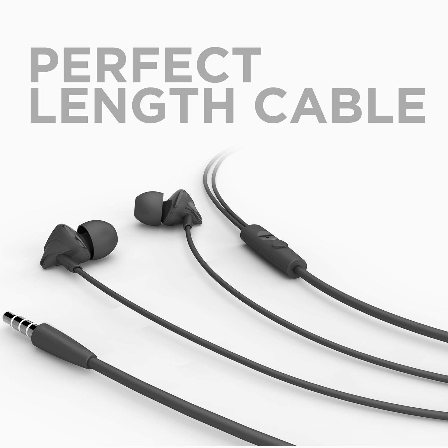 Boat BassHeads 100 in-Ear Headphones with Mic (Black) - Itsmygadgets