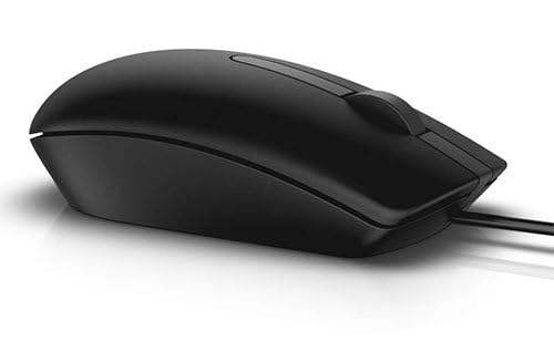 Dell MS116 Wired Optical Mouse - High Precision 1000DPI Sensor, USB Connectivity, Ergonomic Ambidextrous Design, Smooth Scrolling, Ideal for Office & Home Use - Black - Itsmygadgets