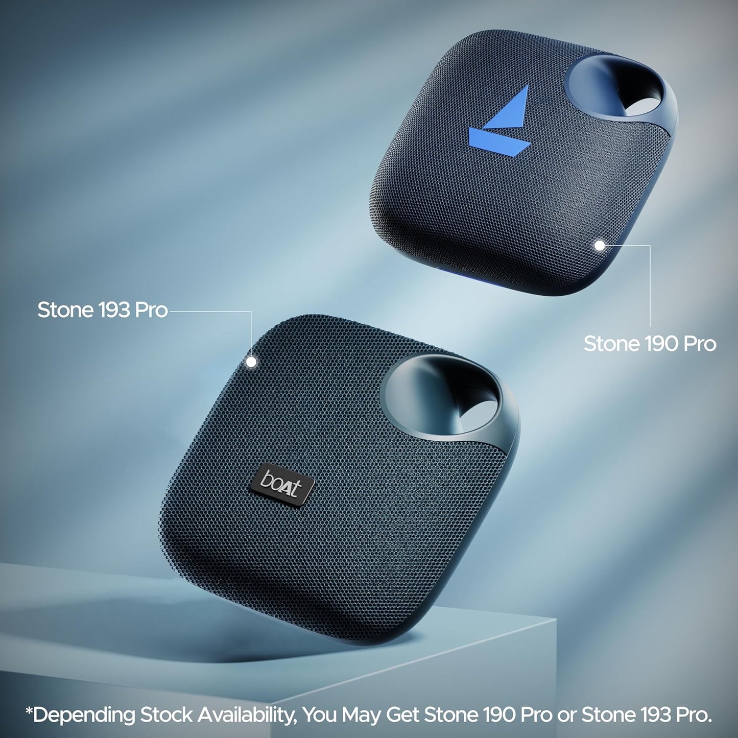 boAt Stone 193 Pro / Stone190 Pro with 5W Signature Sound, Up to 12hrs of Playtime, TWS Feature, Built-in Mic, Bluetooth v5.3, AUX Port, TF Card, IPX6 & Type-C Bluetooth Speaker (Tropical Blue) - Itsmygadgets