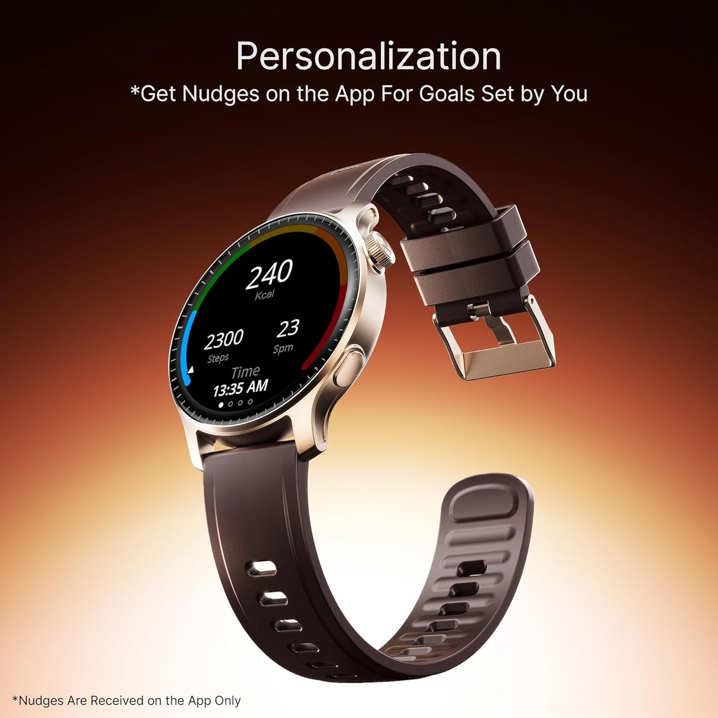 boAt New Launch Ultima Prime Smartwatch with 1.43" AMOLED Display, Personalized Fitness Nudges, Functional Crown,100+ Sports Modes, Watch Face Studio (Royal Berry), Brown - Itsmygadgets