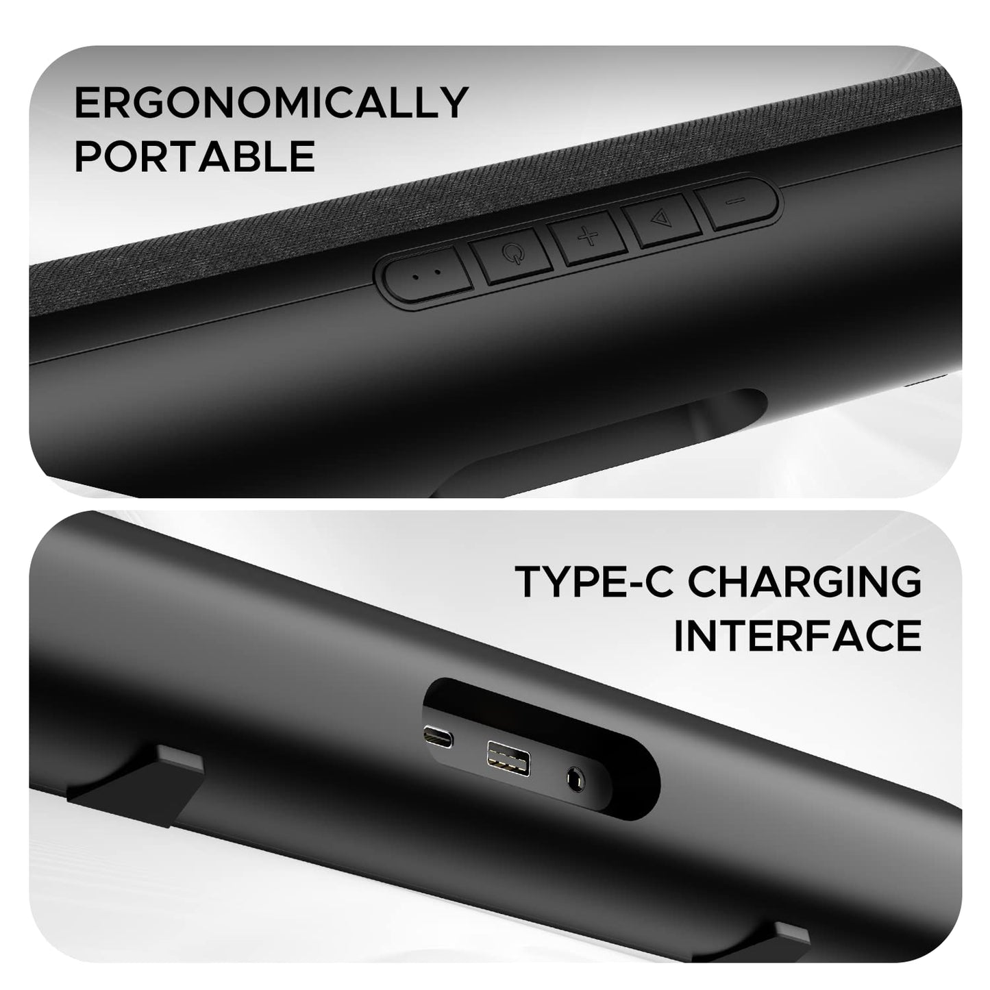 boAt Aavante Bar 610, 25W Signature Sound, 2.0 CH with Dual Passive Radiators, 7 HRS Battery, Sleek Design, Multi Connectivity, Bluetooth Sound Bar, Soundbar Speaker (Charcoal Black) - Itsmygadgets