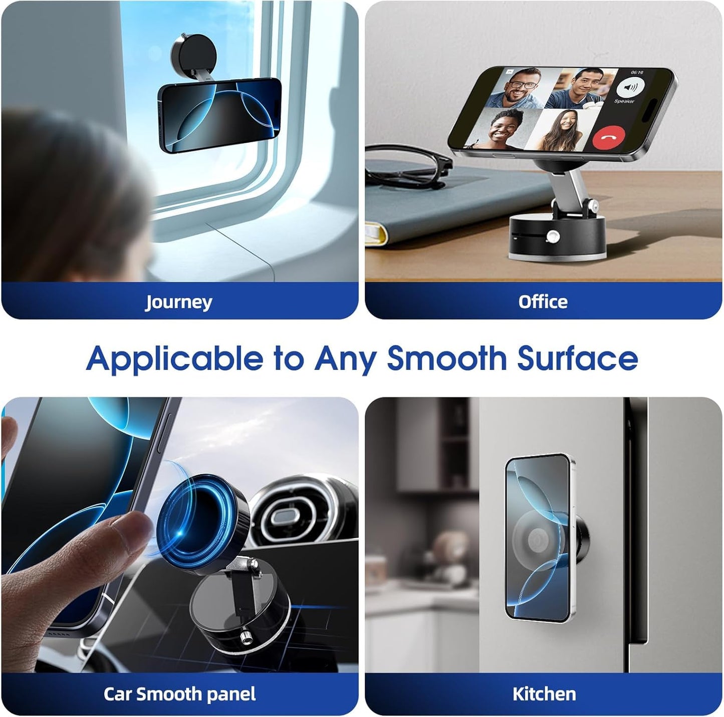 DUKAAN 360° Vaccum Magnetic Phones Holder, Magnetic Car Phone Mount - Itsmygadgets