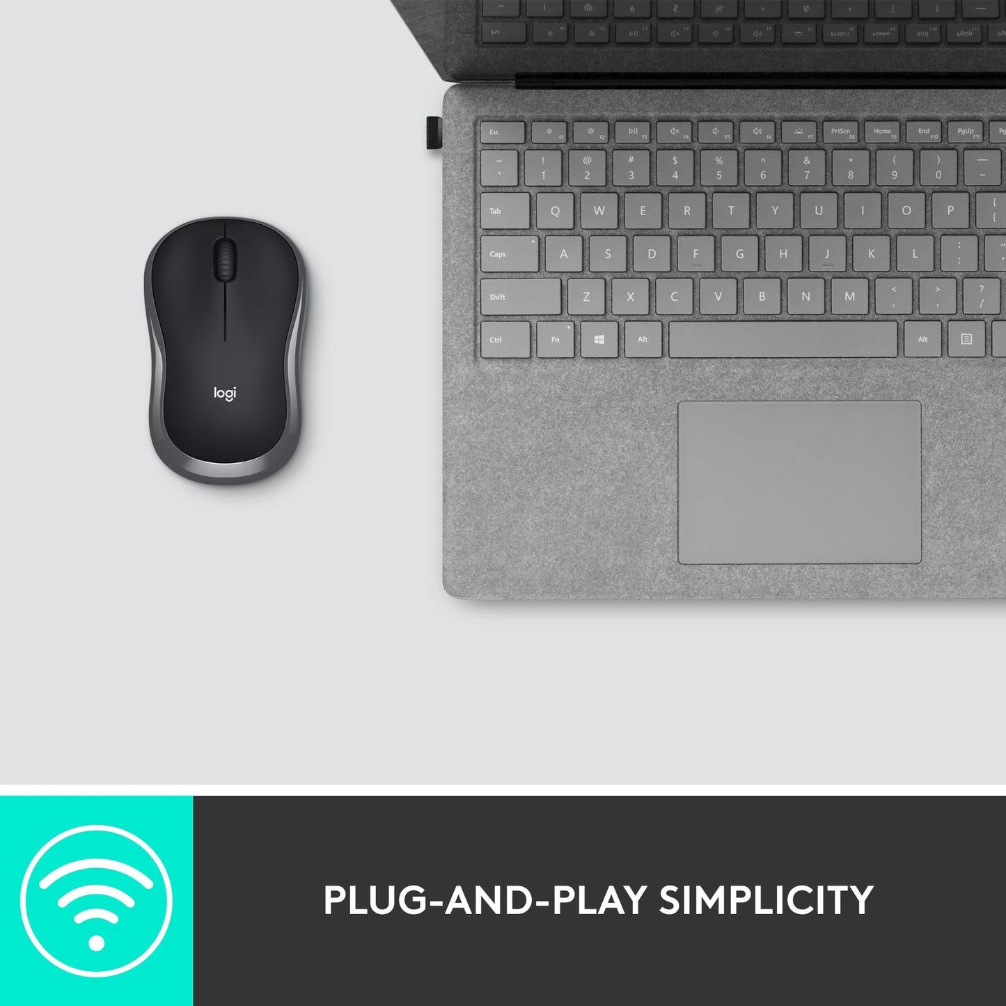 Logitech M186 Wireless Mouse, 2.4GHz with USB Mini Receiver, 12-Month Battery Life, 1000 DPI Optical Tracking, Ambidextrous, Compatible with PC, Mac, Laptop - Itsmygadgets