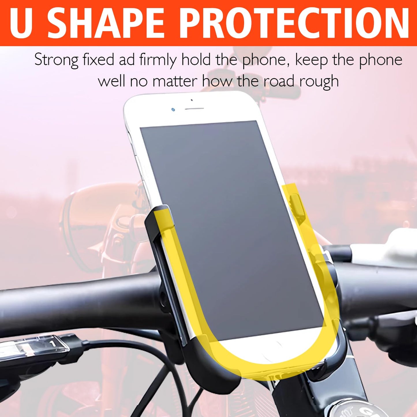OTOROYS 1 YEAR WARRANTY Universal Bike Mount Holder Metal Body 360 Degree Rotating - Itsmygadgets