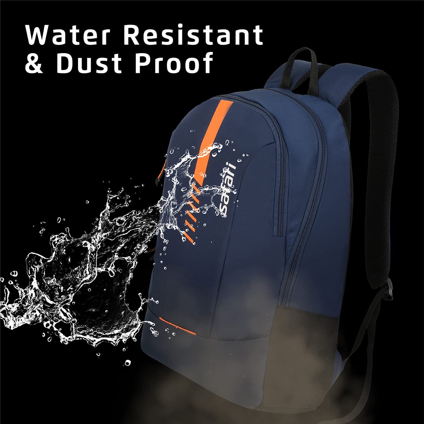 Safari Flash Medium 26L Water Resistant Polyester Casual 4 Compartment Backpack- Blue - Itsmygadgets