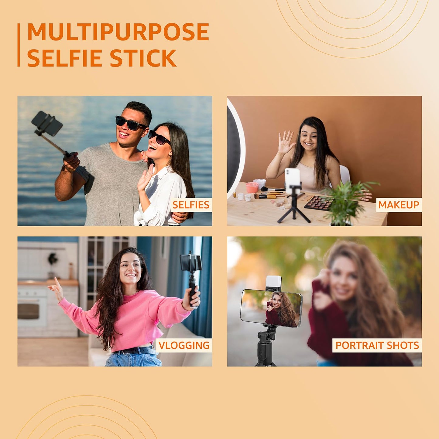 Amazon Basics Bluetooth Extendable Selfie Sticks with Wireless Remote, Light & Tripod Stand - Itsmygadgets