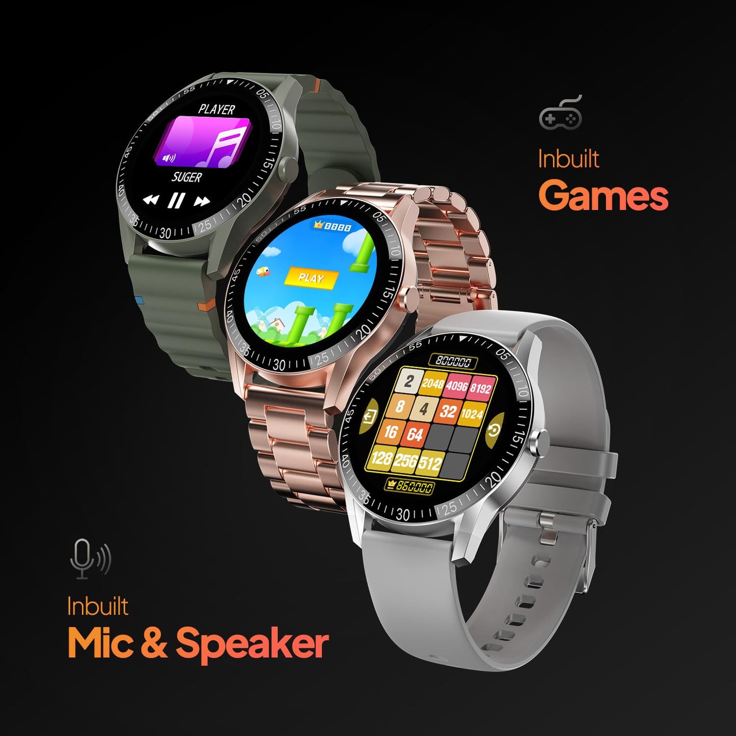 Fire-Boltt Talk Bluetooth Calling Smartwatch, 1.39" TFT Display with Dual Button, Hands On Voice Assistance, 120 Sports Modes, in Built Mic & Speaker (Talk, Green Wave) - Itsmygadgets