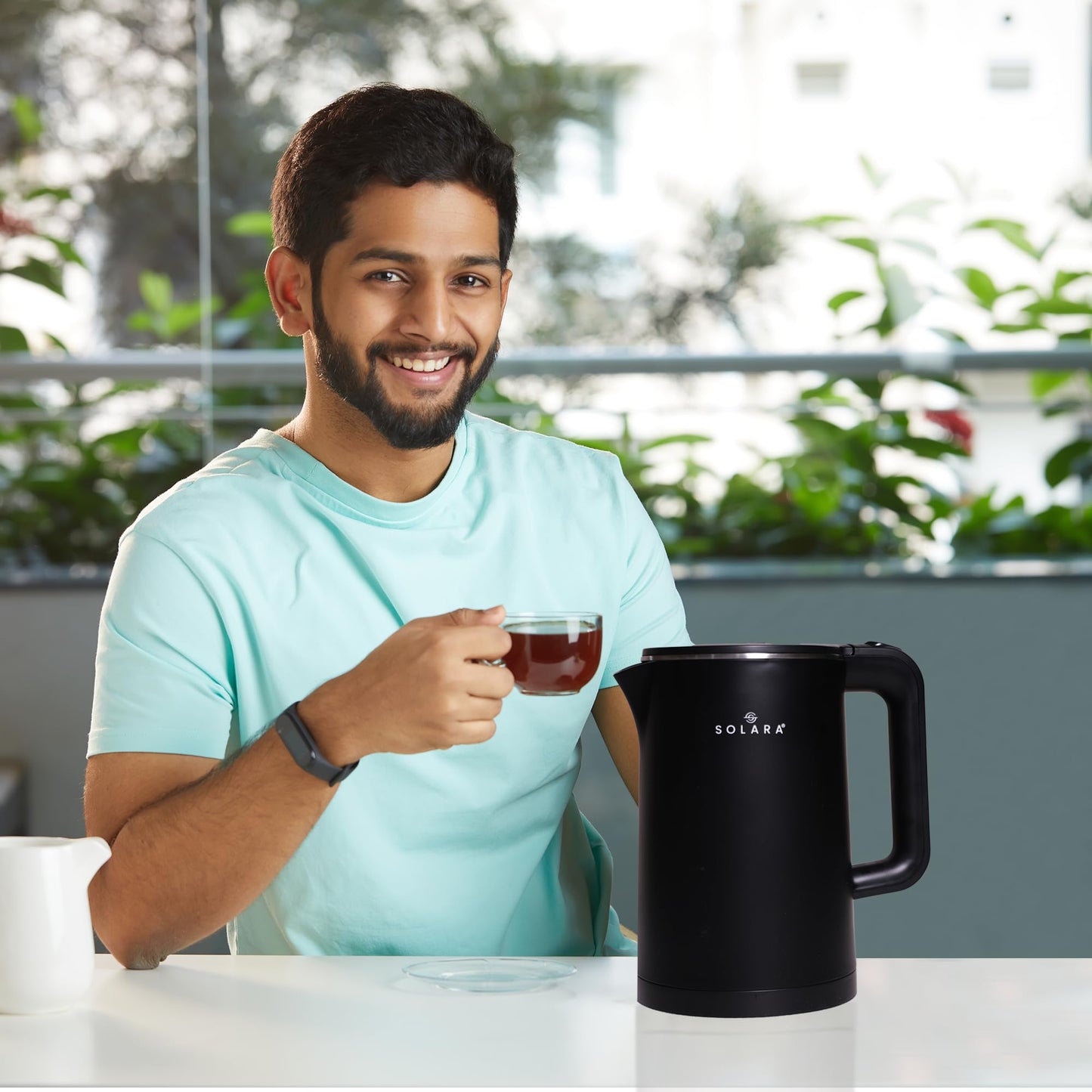 SOLARA Premium Electric Kettle Xtra Large, 1500 Watt, 1.8L Double Wall 100% Stainless Steel - Itsmygadgets