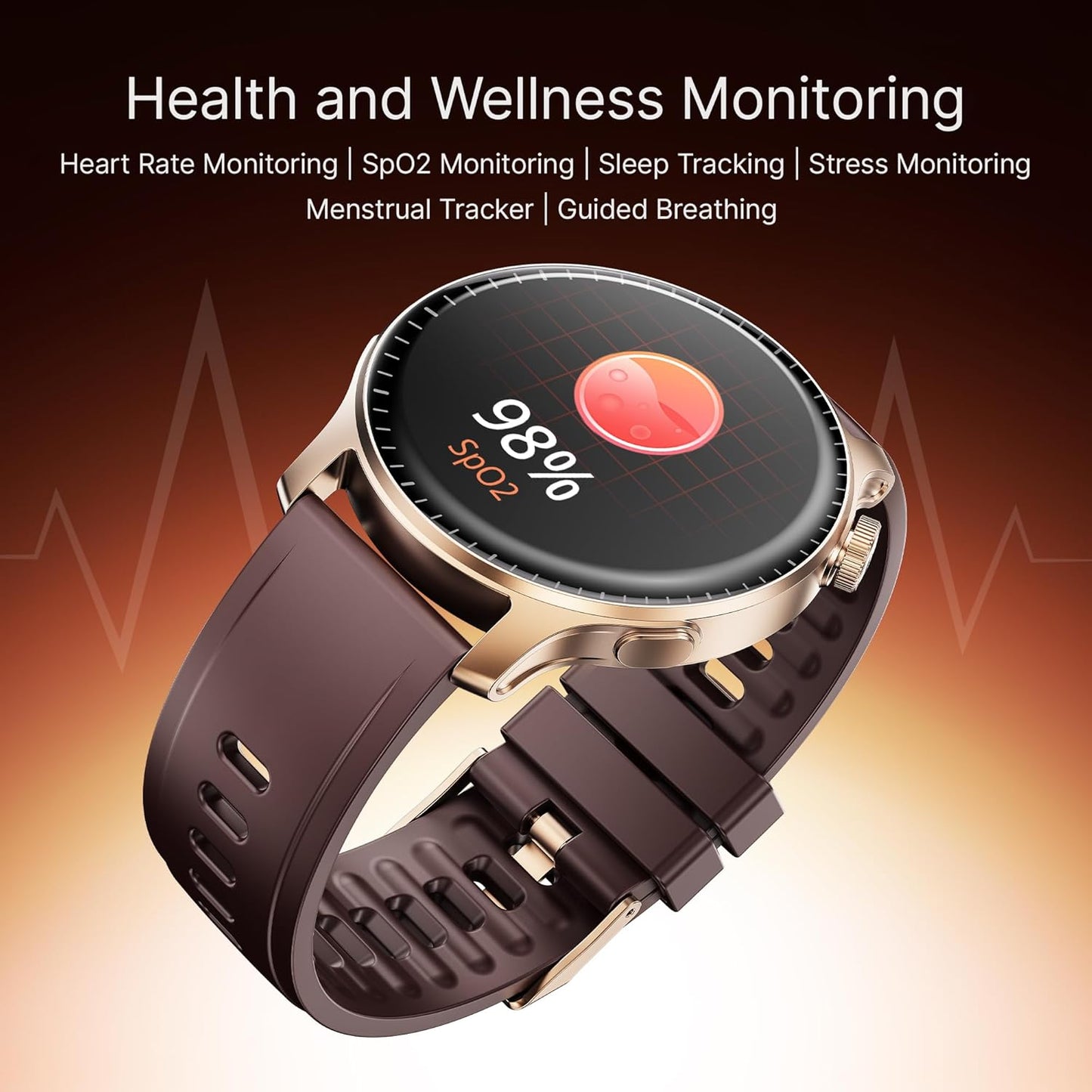 boAt New Launch Ultima Prime Smartwatch with 1.43" AMOLED Display, Personalized Fitness Nudges, Functional Crown,100+ Sports Modes, Watch Face Studio (Royal Berry), Brown - Itsmygadgets