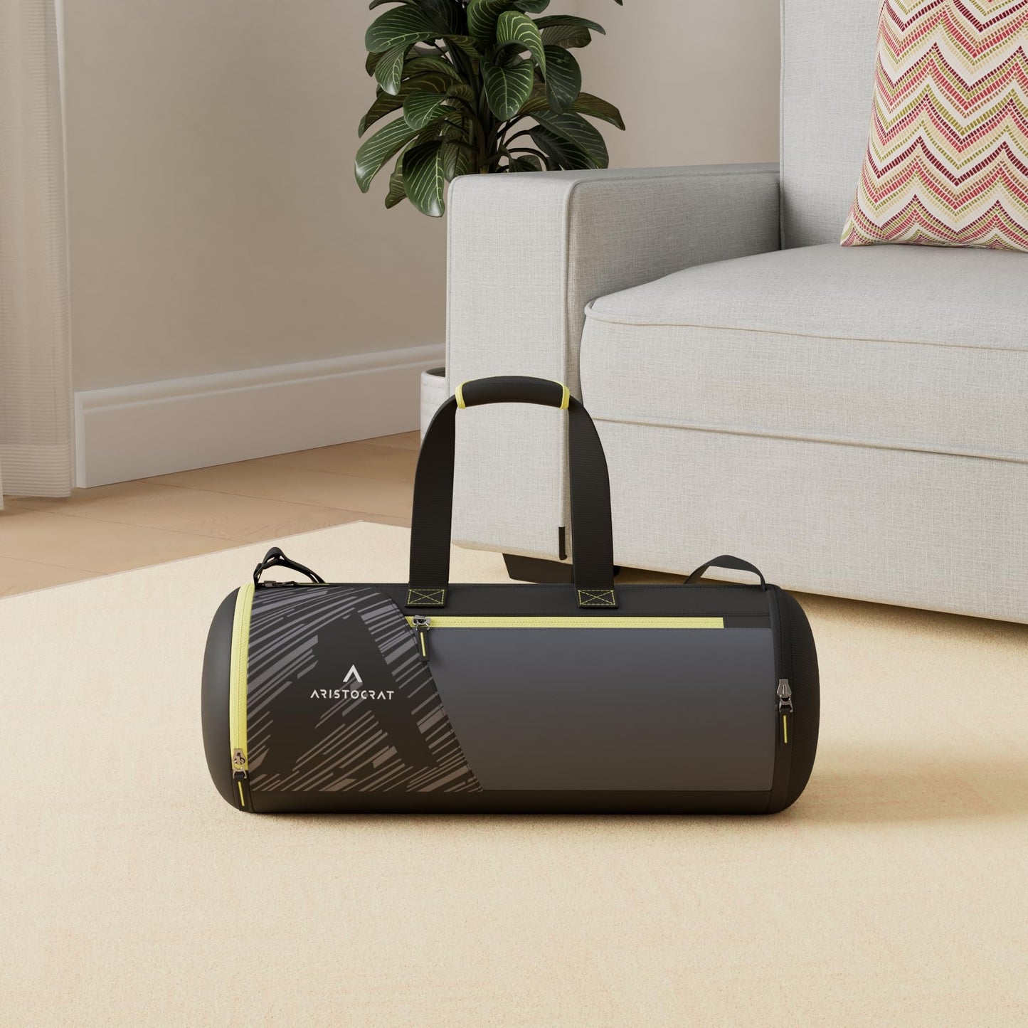 Aristrocrat Beast Polyester 48cm Gym Duffle Bag for Men and Women with Multiple Pockets and Separate Shoe Compartment for Travel, Sports and Workouts - Itsmygadgets